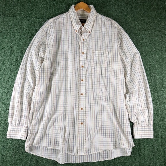 Gitman Bros. Other - Gitman Bros Button Down Mens 2XL White Tattersall Check Long Sleeve Shirt